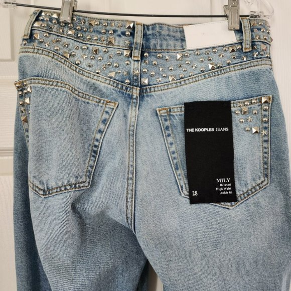 Kooples Mily High-waisted Jeans w/Studs nwt - Picture 4 of 8